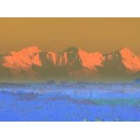 Puesta de sol sobre los Alpes